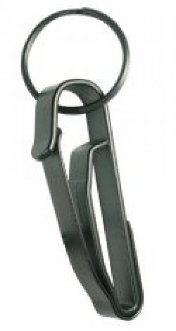 METAL KEY RING HOLDER, FITS UP TO 2.25" DUTY BELTS - BLACK.